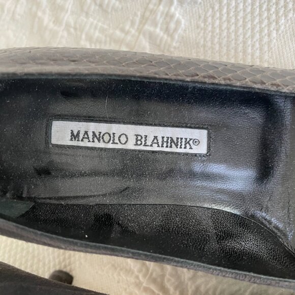 **Manolo Blahnik Suede/Leather Heels** - Picture 6 of 6
